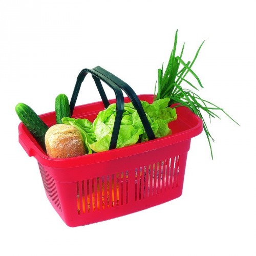 CURVER Nákupný košík plastový, 47 x 23 x 31,5 cm, červená, 02686-416