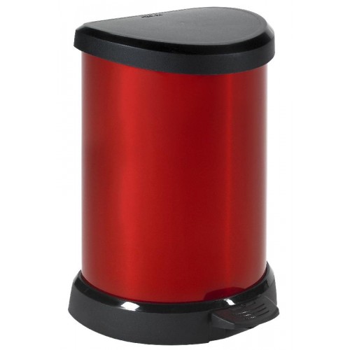 CURVER Odpadkový kôš Decobin Pedal, 44,8 x 30,8 x 28,1 cm, 20 l, červený, 02120-931