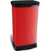CURVER Odpadkový kôš Decobin Pedal, 73 x 39 x 29 cm, 50 l, červený, 02162-931