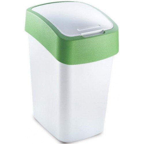 VÝPREDAJ CURVER Odpadkový kôš Flipbin, 65,3 x 29,4 x 37,6 cm, 50 l, zelený, ŠEDÉ VIEKO