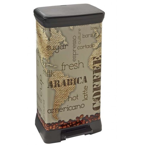 CURVER Odpadkový kôš Decobin Coffe, 39 x 29 x 73 cm, 50 l, 02162-C29