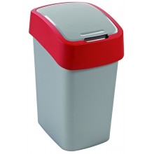 CURVER FLIP BIN 10L Odpadkový kôš 35 x 18,9 x 23,5 cm strieborná/červená 02170-547