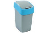 CURVER FLIP BIN 25L Odpadkový kôš 47 x 26 x 34 cm strieborná/modrá 02171-734