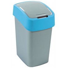 CURVER FLIP BIN 25L Odpadkový kôš 47 x 26 x 34 cm strieborná/modrá 02171-734