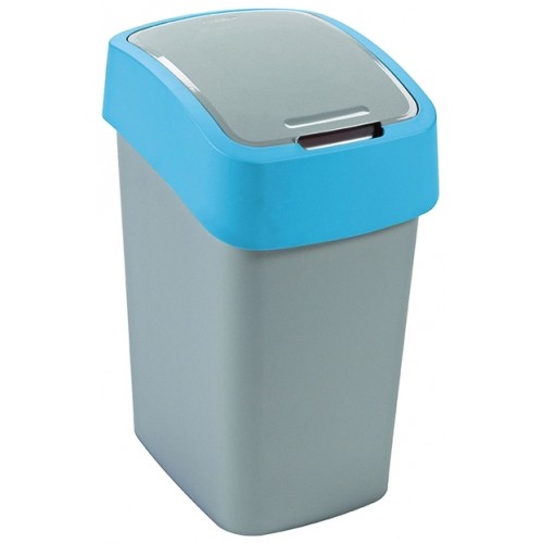 CURVER FLIP BIN 25L Odpadkový kôš 47 x 26 x 34 cm strieborná/modrá 02171-734