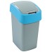 CURVER FLIP BIN 25L Odpadkový kôš 47 x 26 x 34 cm strieborná/modrá 02171-734