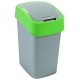 CURVER FLIP BIN 25L Odpadkový kôš 47 x 26 x 34 cm strieborná/zelená 02171-P80