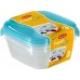 CURVER Dózy na potraviny Fresh & Go 3x 0,8 l, 11 x 15,5 x 15,5 cm, transparentná modrá