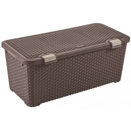 VÝPREDAJ CURVER RATTAN STYLE úložný box, 79 x 40 x 34 cm, 72 l, hnedý, 72 l , BEZ VEKA