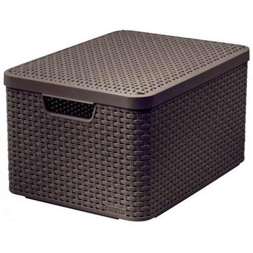 VÝPREDAJ CURVER Úložný box RATTAN L, hnedý, R__03619-210 BEZ VIEKA