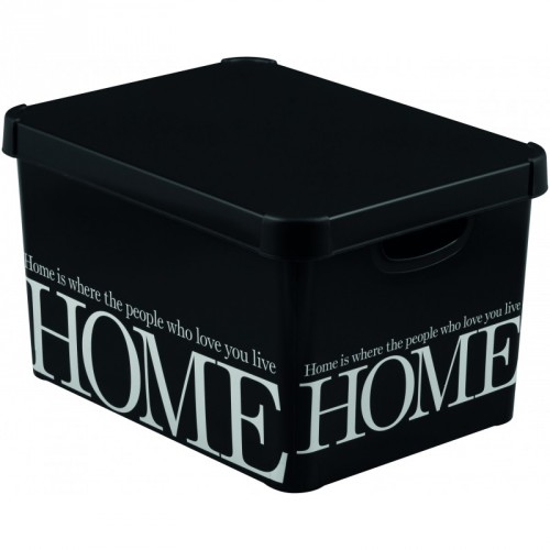 CURVER úložný box DECO -L - HOME, 39,5x29,5x25 cm, čierna, 04711-H09 CURVER úložný box DECO -L - HOME, 39,5x29,5x25 cm, čierna, 04711-H09