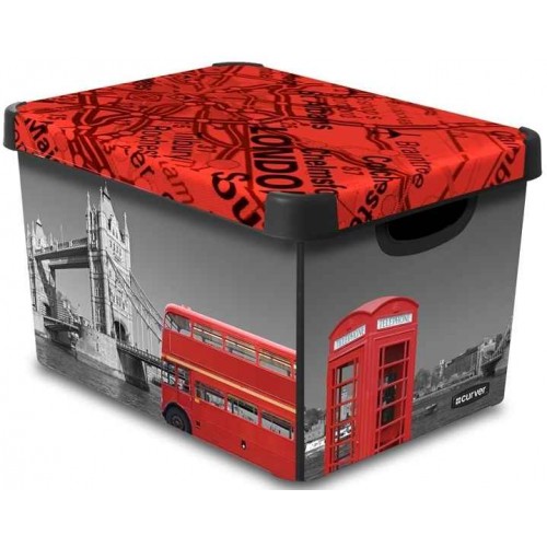 VÝPREDAJ CURVER box úložný dekoratívny L LONDON, 39,5 x 29,5 x 25 cm, 04711-L08, BEZ VEKA