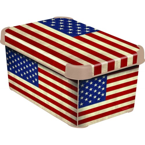 CURVER AMERICAN FLAG S box úložný dekoratívny 29,5 x 19,5 x 13 cm 04710-A33