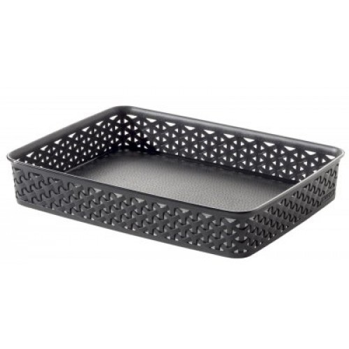 CURVER Košík na pečivo RATTAN Y STYLE A4, 6 x 26,2 x 35,8 cm, čierny, 00095-101 CURVER Košík na pečivo RATTAN Y STYLE A4, 6 x 26,2 x 35,8 cm, čierny, 00095-101