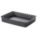 CURVER Košík na pečivo RATTAN Y STYLE A4, 6 x 26,2 x 35,8 cm, čierny, 00095-101
