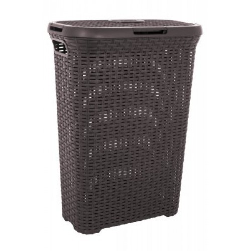CURVER Kôš na špinavú bielizeň RATTAN 40 l mocha, 00709-261