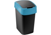 CURVER FLIP BIN 9L Odpadkový kôš 35 x 18,9 x 23,5 cm čierna/modrá 02170-280