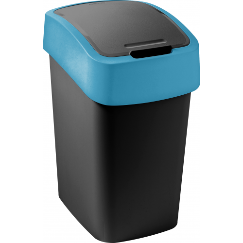 CURVER FLIP BIN 9L Odpadkový kôš 35 x 18,9 x 23,5 cm čierna/modrá 02170-280