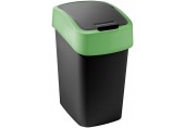CURVER FLIP BIN 9L Odpadkový kôš 35 x 18,9 x 23,5 cm čierna/zelená 02170-847