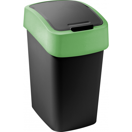 CURVER FLIP BIN 9L Odpadkový kôš 35 x 18,9 x 23,5 cm čierna/zelená 02170-847
