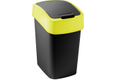 CURVER FLIP BIN 9L Odpadkový kôš 35 x 18,9 x 23,5 cm čierna/žltá 02170-E64