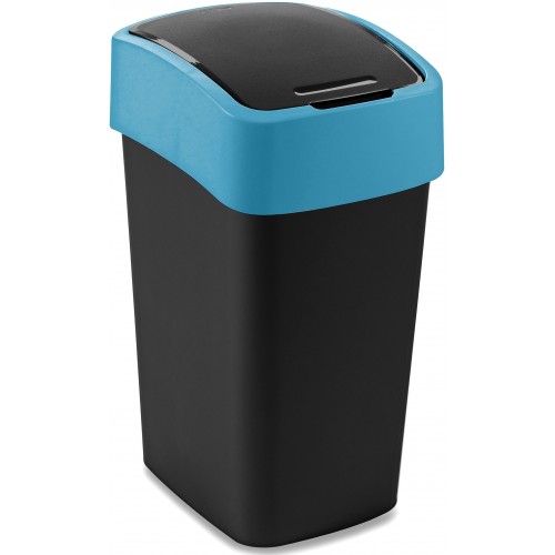 CURVER FLIP BIN 25L Odpadkový kôš 47 x 26 x 34 cm čierna/modrá 02171-280