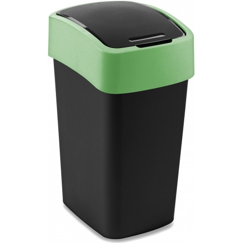 CURVER FLIP BIN 25L Odpadkový kôš 47 x 26 x 34 cm čierna/zelená 02171-847