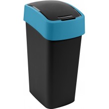 CURVER FLIP BIN 45L Odpadkový kôš 65,3 x 29,4 x 37,6 cm čierna/modrá 02172-280