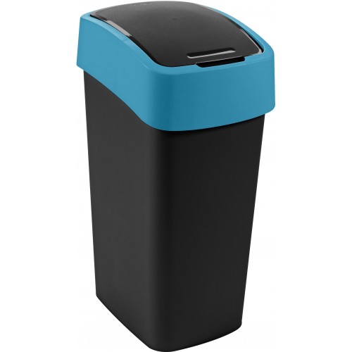 CURVER FLIP BIN 45L Odpadkový kôš 65,3 x 29,4 x 37,6 cm čierna/modrá 02172-280