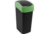CURVER FLIP BIN 45L Odpadkový kôš 65,3 x 29,4 x 37,6 cm čierna/zelená 02172-847