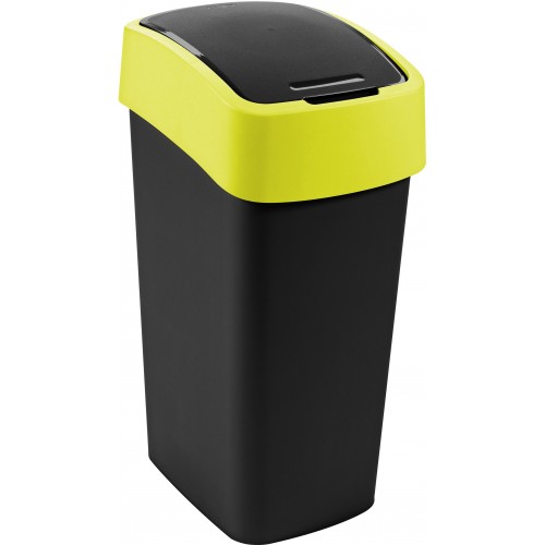 CURVER FLIP BIN 45L Odpadkový kôš 65,3 x 29,4 x 37,6 cm čierna/žltá 02172-E64