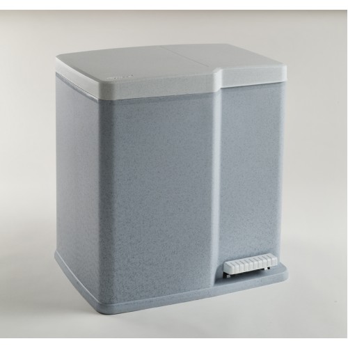 CURVER Pedálový kôš na triedený odpad DUO, 40 x 30 x 40,5 cm, 15 + 6l, sivý, 04070-856