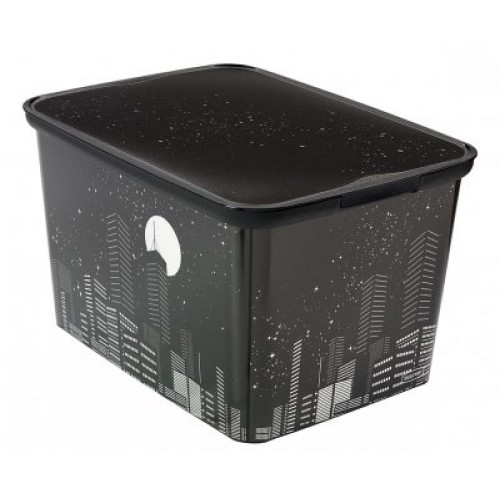 CURVER úložný box AMSTERDAM S Skyline, 29 x 20 x 14 cm, čierna, 04729-S28 CURVER úložný box AMSTERDAM S Skyline, 29 x 20 x 14 cm, čierna, 04729-S28