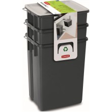 CURVER BIOBOX 2x10L+6L Recyklačný set čierny 08993-840