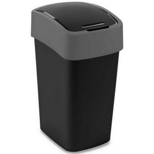 CURVER FLIP BIN 25L Odpadkový kôš 47 x 26 x 34 cm čierna/strieborná 02171-Y09