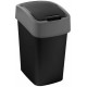 CURVER FLIP BIN 10L Odpadkový kôš 35 x 18,9 x 23,5 cm čierna/strieborná 02170-Y09