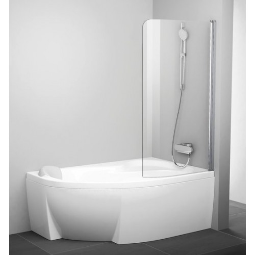 RAVAK CVSK1 ROSA 160/170 R vaňová zástena, white + Transparent, pravá 7QRS0100Y1 RAVAK CVSK1 ROSA 160/170 R vaňová zástena, white + Transparent, pravá 7QRS0100Y1