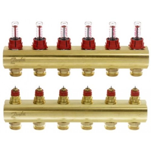 Danfoss FHF-6F súprava zberač + rozdeľovač so 6 vývodmi 3/4 "AG 088U0526