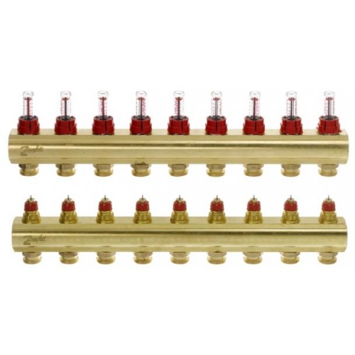 Danfoss FHF-9F súprava zberač + rozdeľovač sa 9 vývodmi 3/4 "AG 088U0529