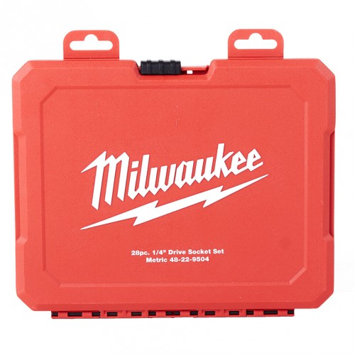 Milwaukee 4932464943 Sada 1/4" metrických nástrčných kľúčov s račňou (28 ks)