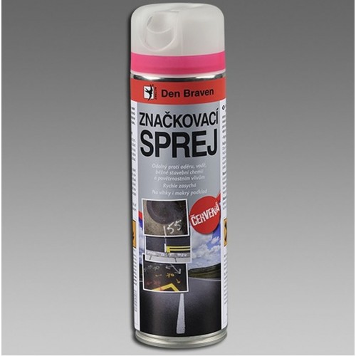 DEN BRAVEN Značkovací sprej 500 ml, červená TP00002 DEN BRAVEN Značkovací sprej 500 ml, červená TP00002