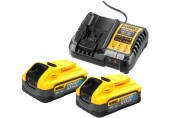 DeWALT DCB1104H2 PowerStack Sada akumulátorov 18V (2x5,0Ah) + nabíjačka