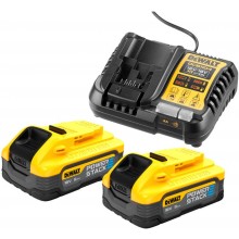 DeWALT DCB1104H2 PowerStack Sada akumulátorov 18V (2x5,0Ah) + nabíjačka
