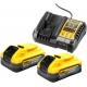 DeWALT DCB1104H2 PowerStack Sada akumulátorov 18V (2x5,0Ah) + nabíjačka