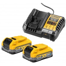 DeWALT DCB1104S2 PowerStack Sada akumulátorov (18V/2x3,5Ah) + nabíjačka