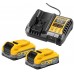 DeWALT DCB1104S2 PowerStack Sada akumulátorov (18V/2x3,5Ah) + nabíjačka