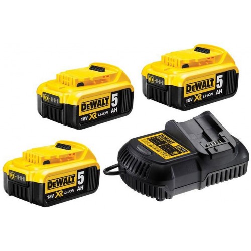 DeWALT DCB115P3 Súprava XR nabíjačka DCB115 + 18V 3x5,0Ah