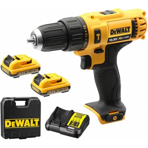 DeWALT DCD716D2 Aku príklepová vŕtačka (30Nm/10,8V/2x2,0Ah) kufor