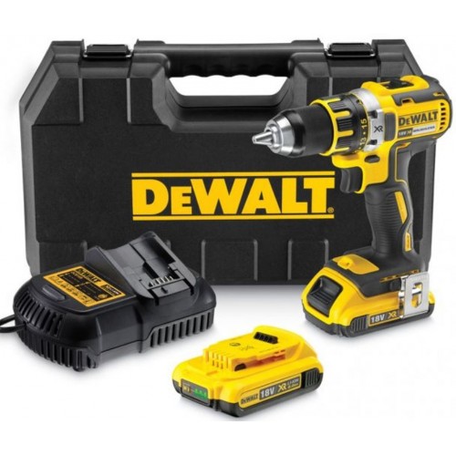 DeWALT DCD790D2 Aku bezuhlíková vŕtačka 13mm XR Li-ion (2x2,0Ah/18V) kufor Tstak