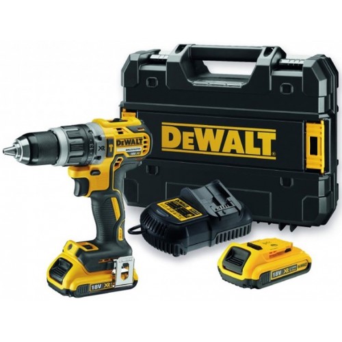 DeWALT DCD796D2 Aku príklepová vŕtačka XR (70Nm/18V/2x2,0Ah) kufor Tstak